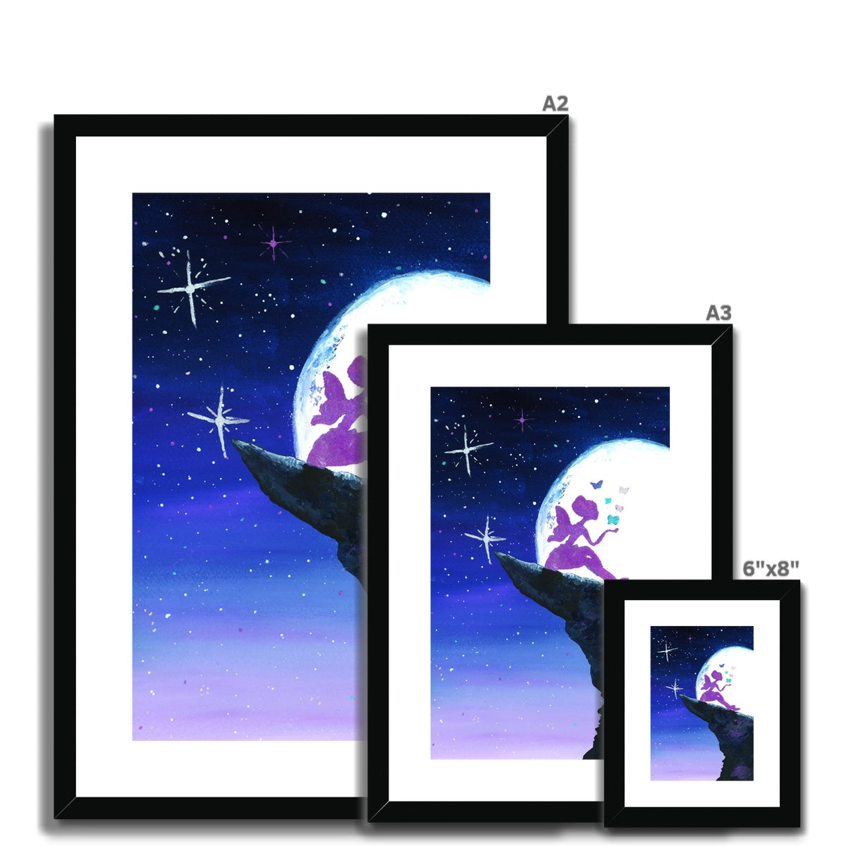 Butterfly Kisses - Open Edition Fine Art Print - Framed & Mounted