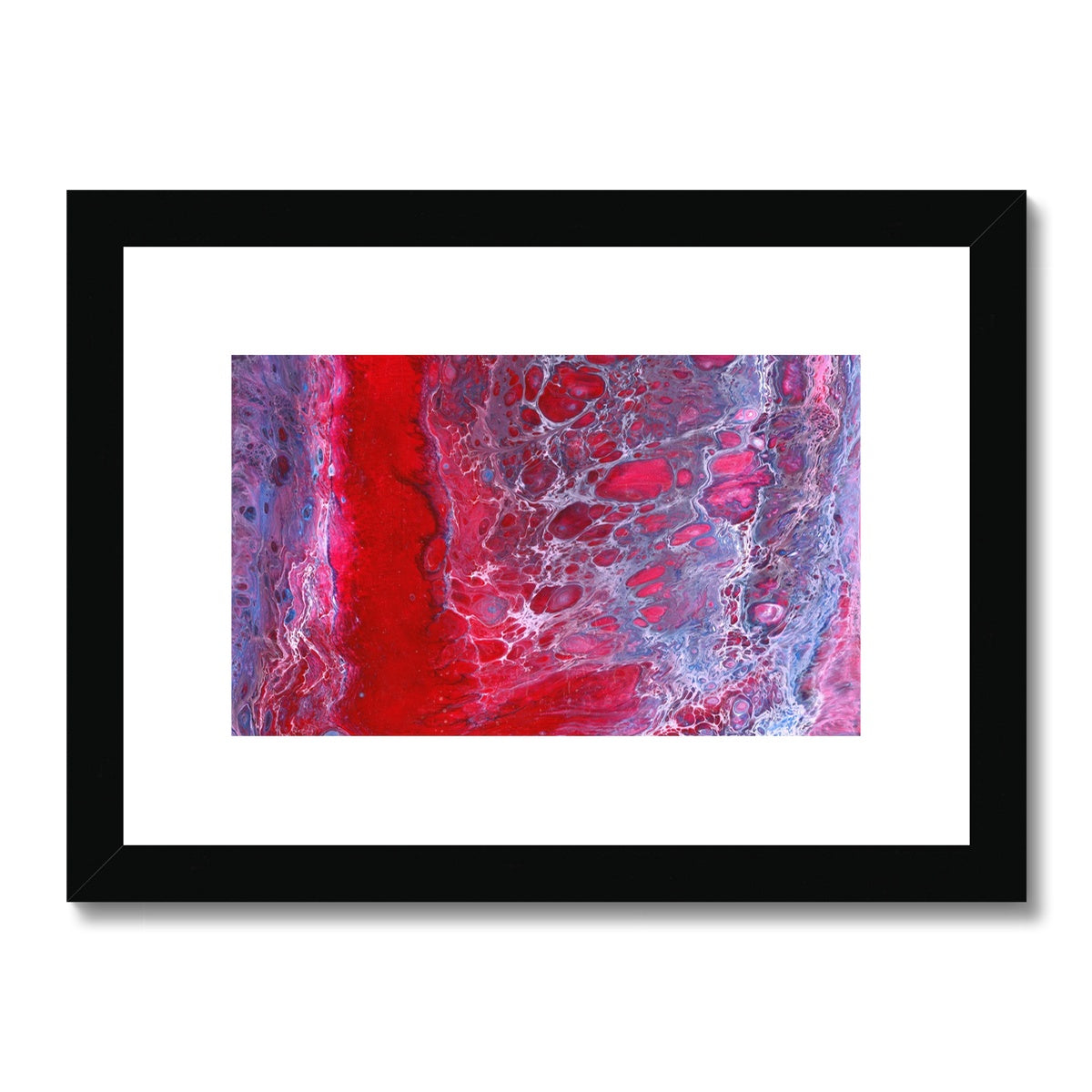 Geode Red 3 - Open Edition Fine Art Print - Framed & Mounted