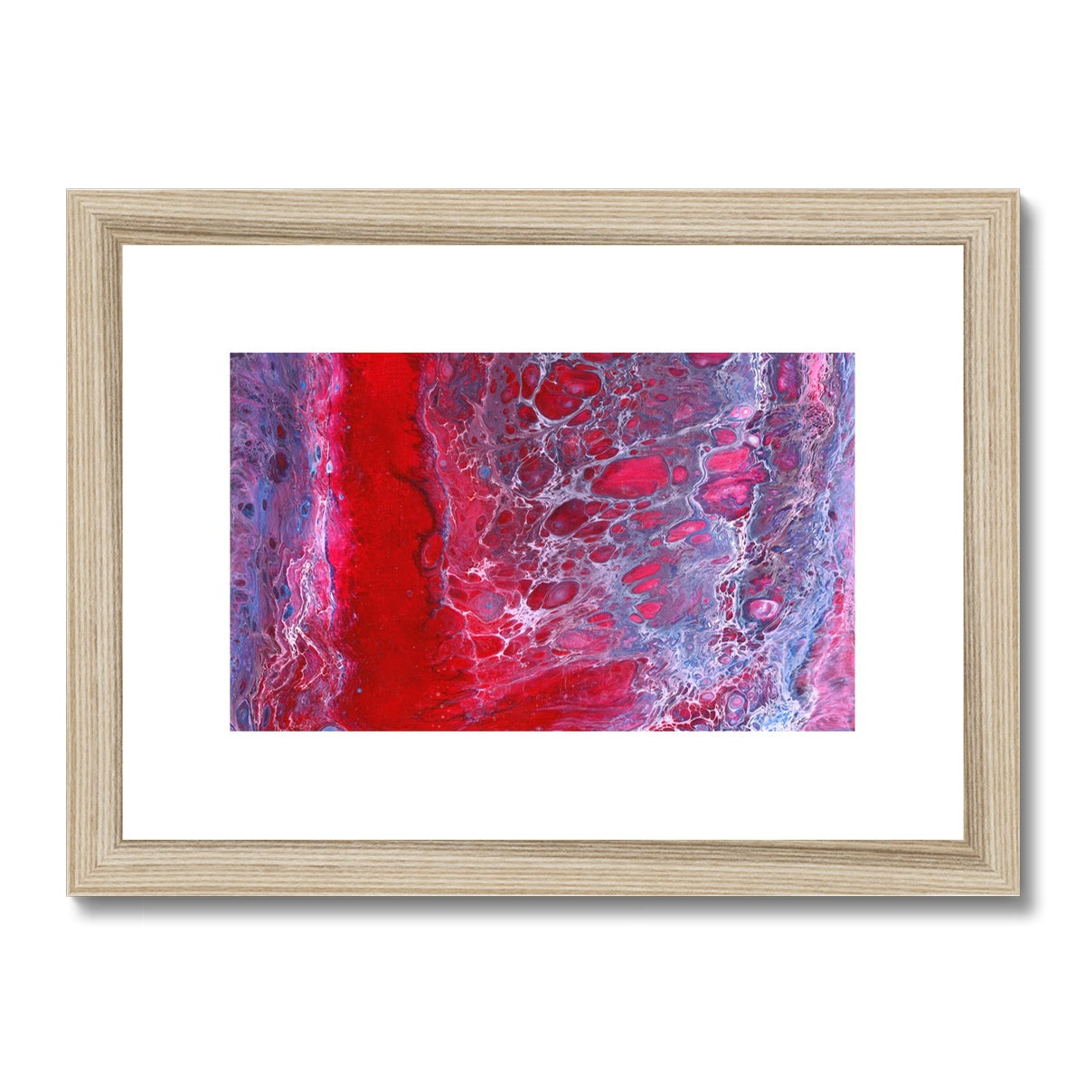 Geode Red 3 - Open Edition Fine Art Print - Framed & Mounted