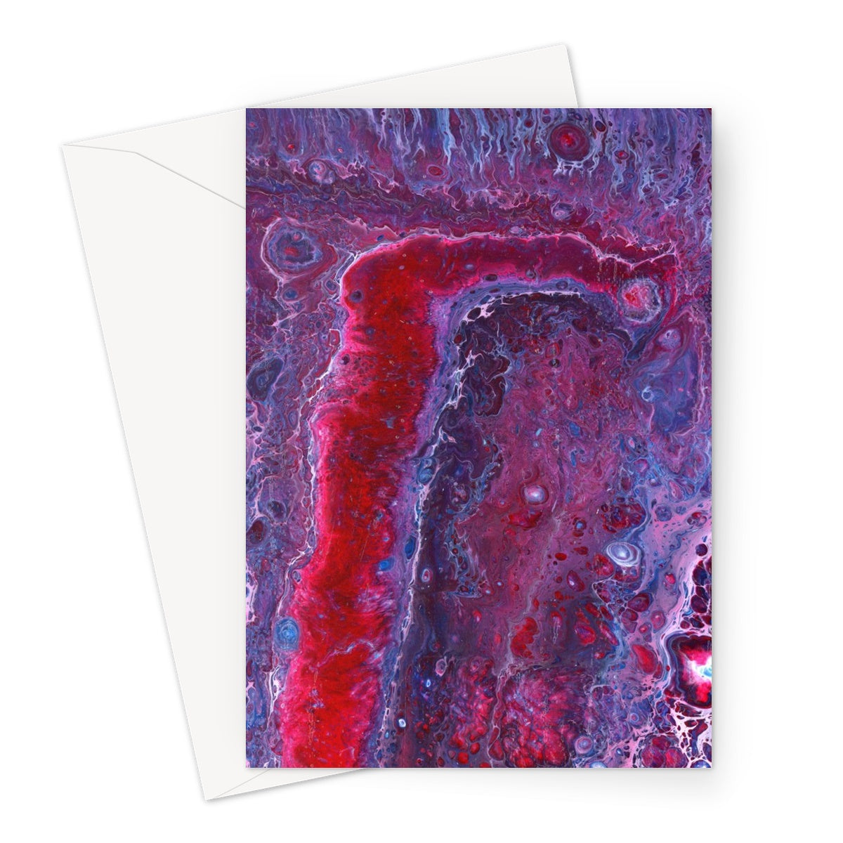 Geode Red 1 - Fine Art Greeting Card