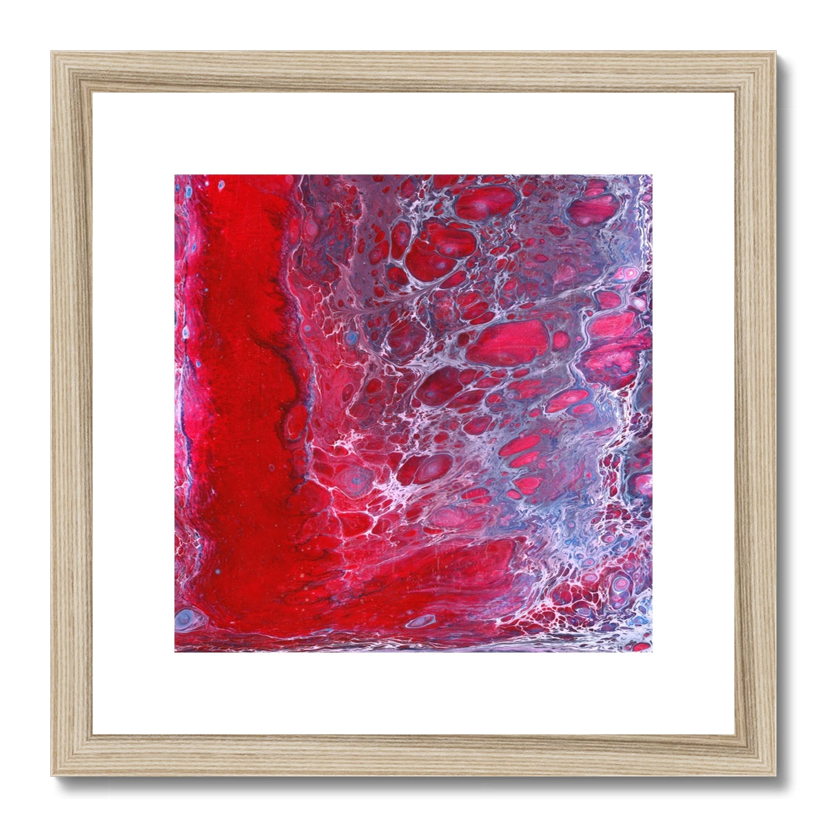 Geode Red 3 - Open Edition Fine Art Print - Framed & Mounted