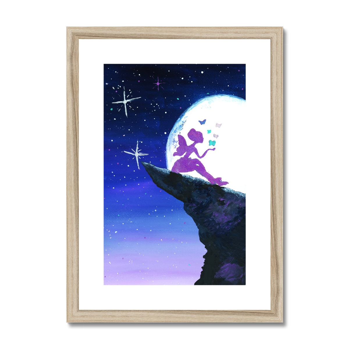Butterfly Kisses - Open Edition Fine Art Print - Framed & Mounted