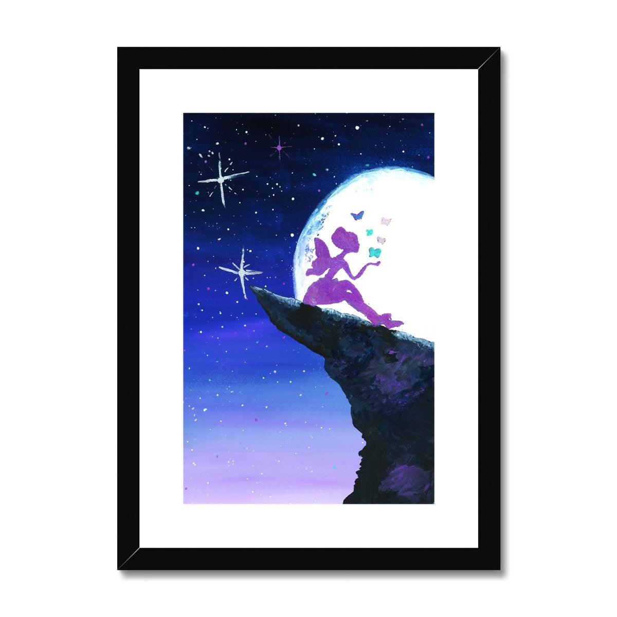 Butterfly Kisses - Open Edition Fine Art Print - Framed & Mounted