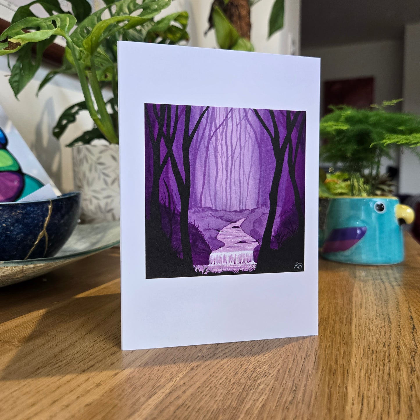 Purple Waters - Fine Art Greetings Card