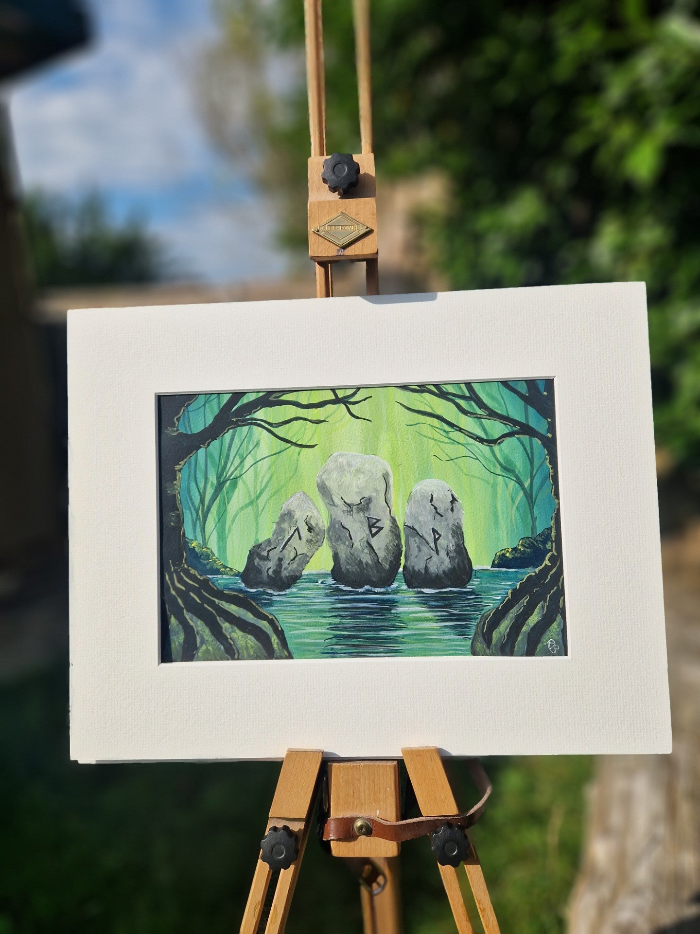 Runes on the Edge - Original Gouache Art