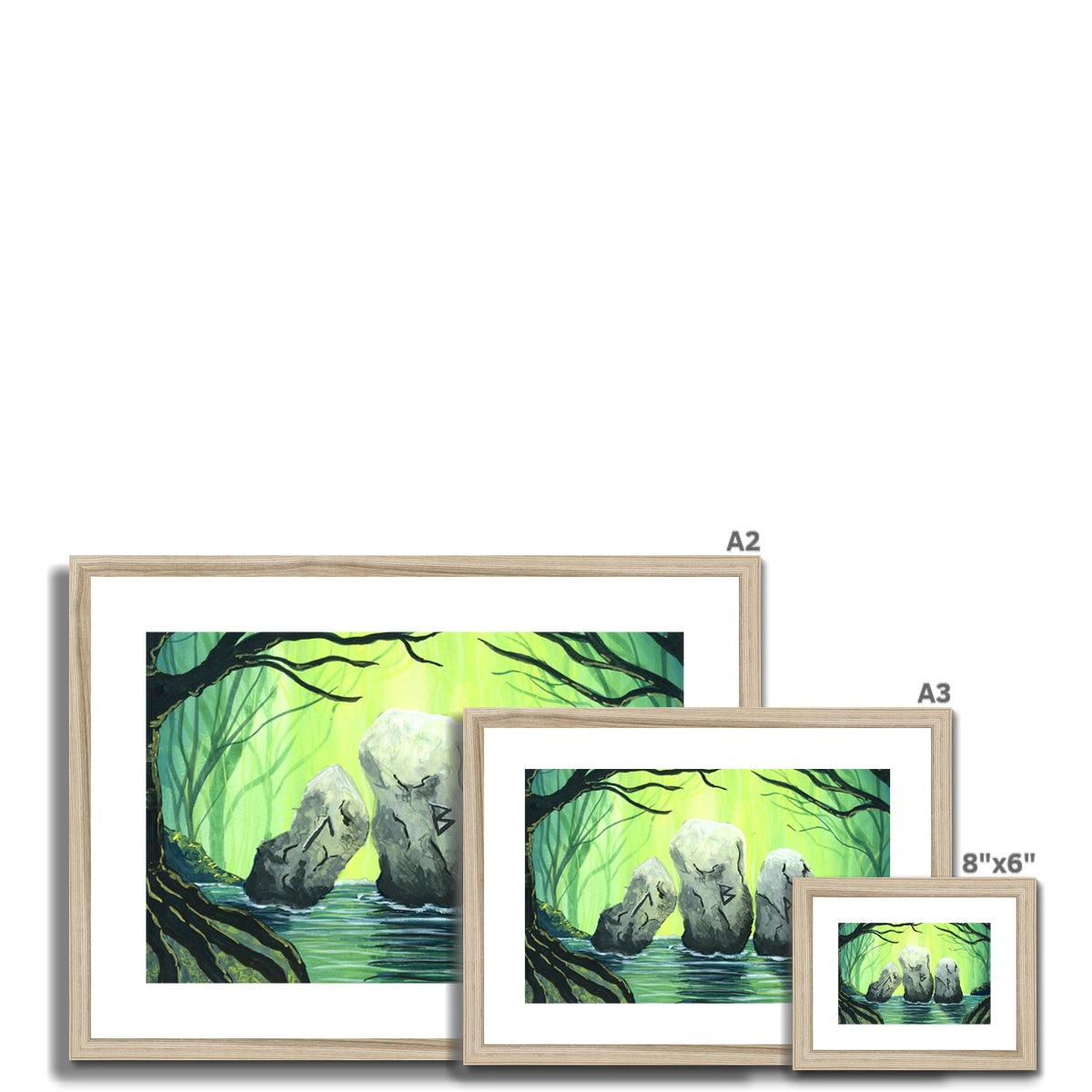 Runes on the Edge - Open Edition Fine Art Print - Framed & Mounted