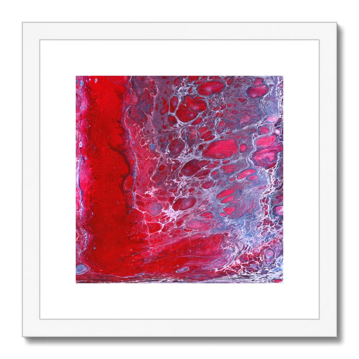 Geode Red 3 - Open Edition Fine Art Print - Framed & Mounted