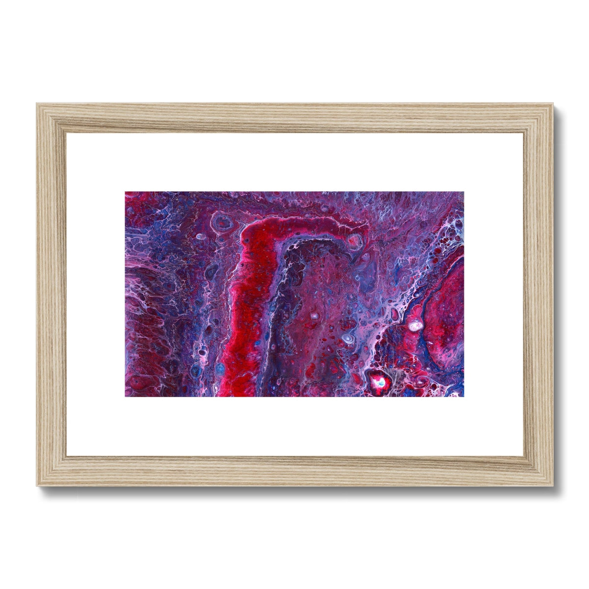 Geode Red 1 - Open Edition Fine Art Print - Framed & Mounted
