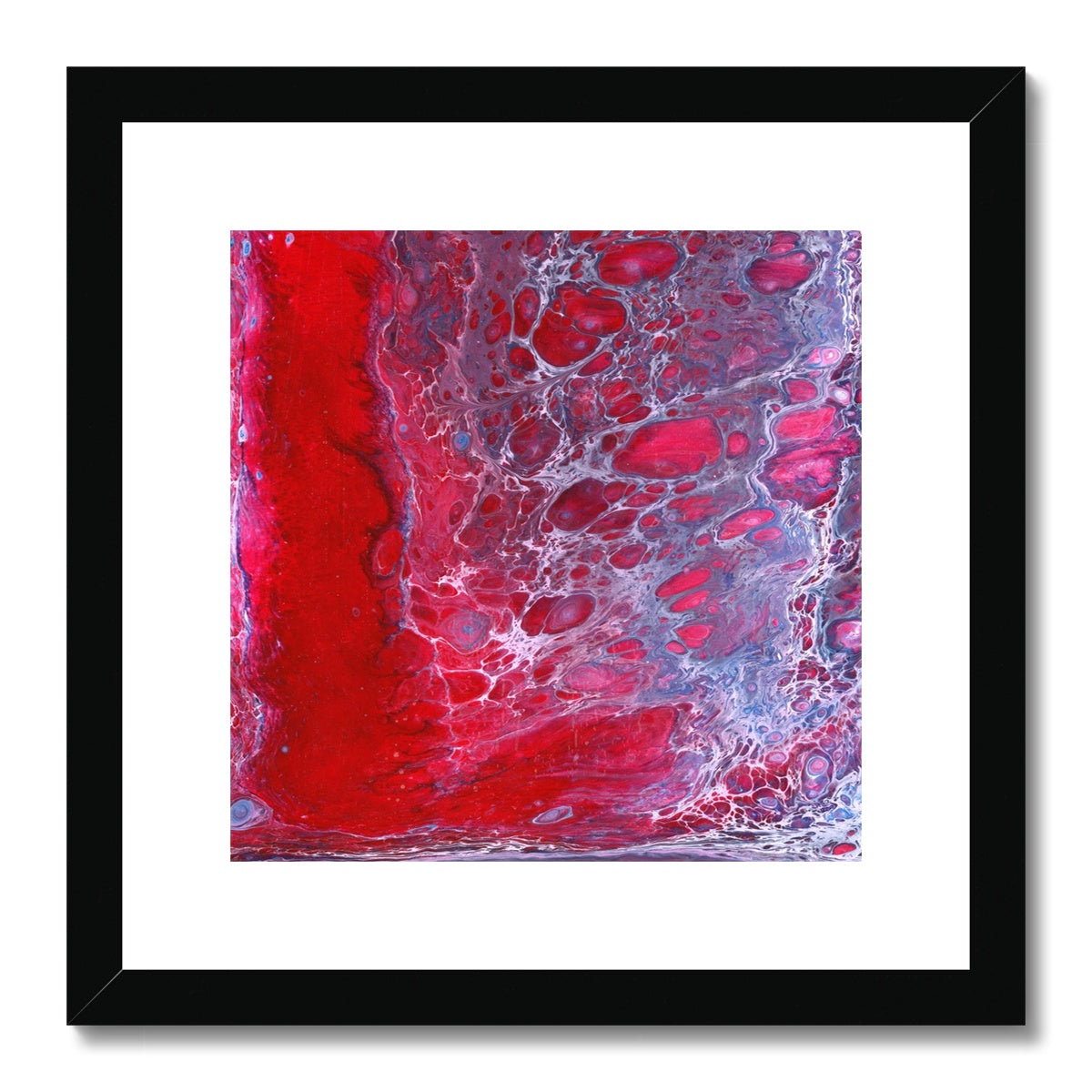 Geode Red 3 - Open Edition Fine Art Print - Framed & Mounted