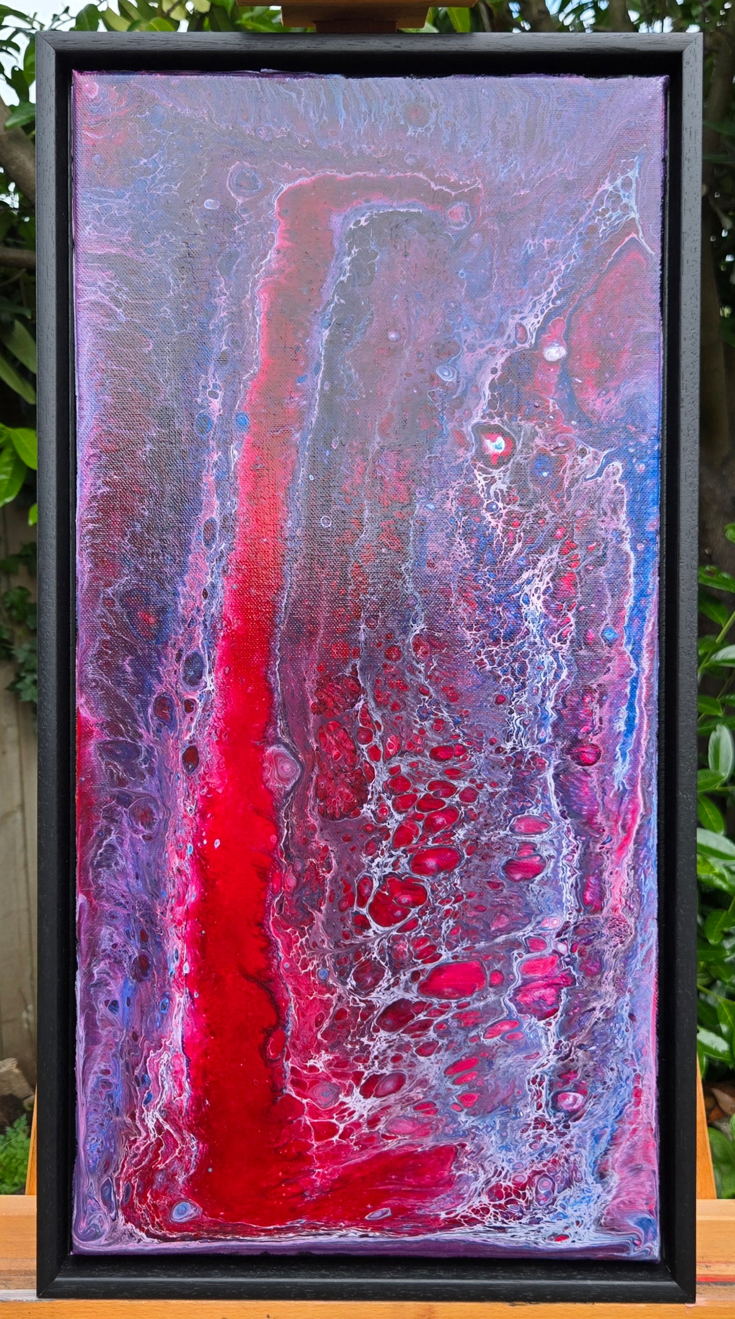 Geode Red - Original Acrylic Pour