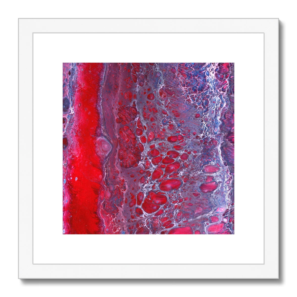 Geode Red 2 - Open Edition Fine Art Print  -  Framed & Mounted