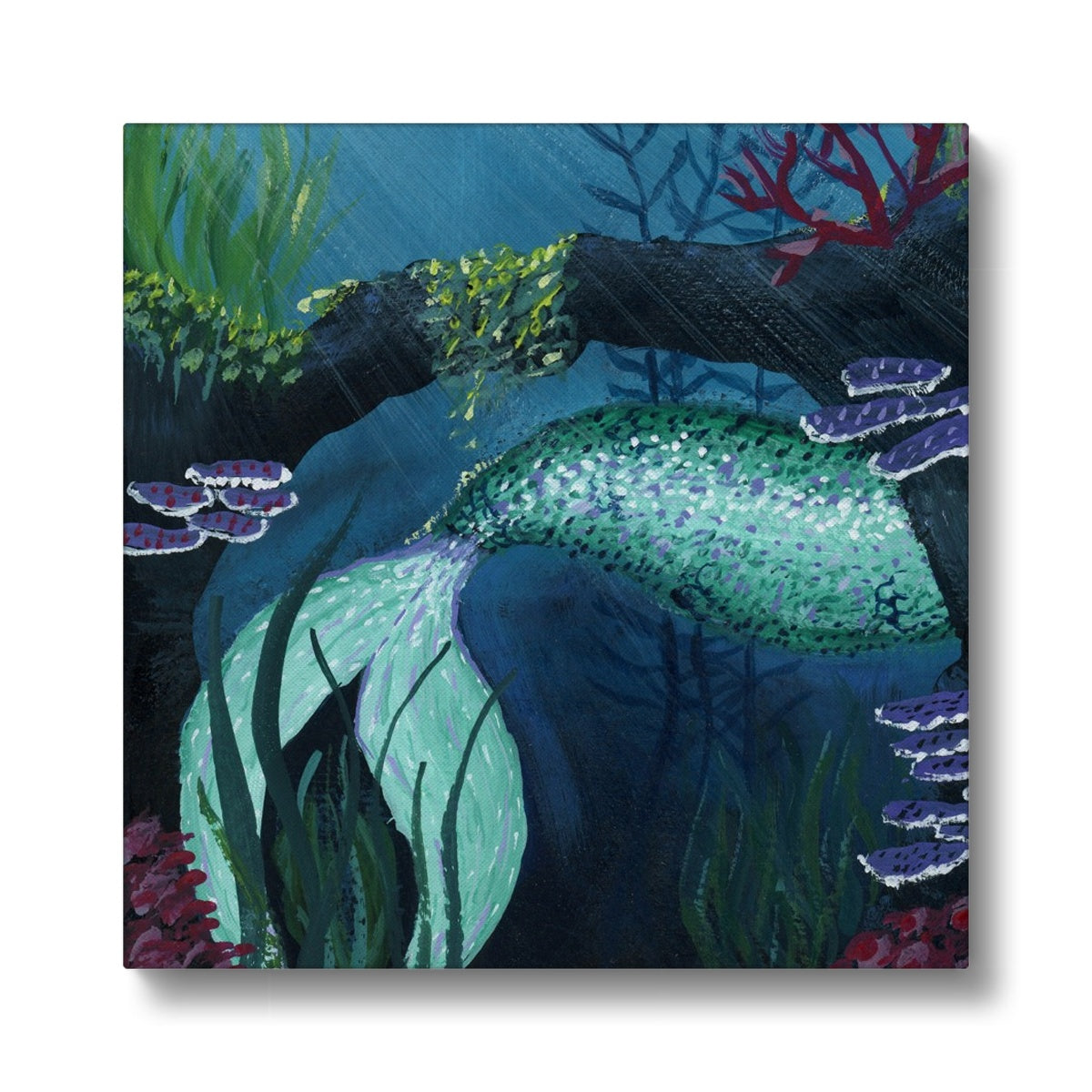 The Elusive Mermaid - Print on Canvas