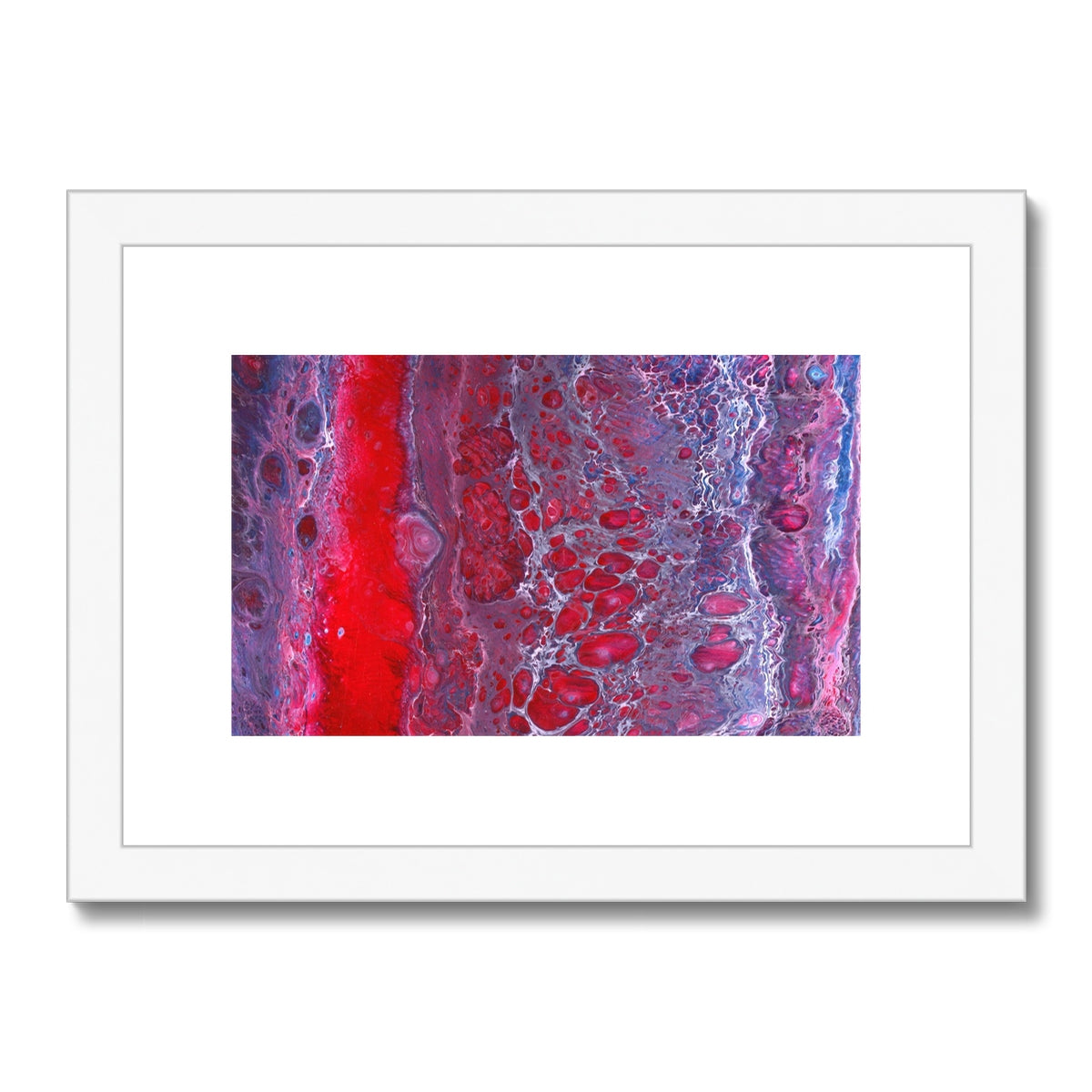 Geode Red 2 - Open Edition Fine Art Print  -  Framed & Mounted