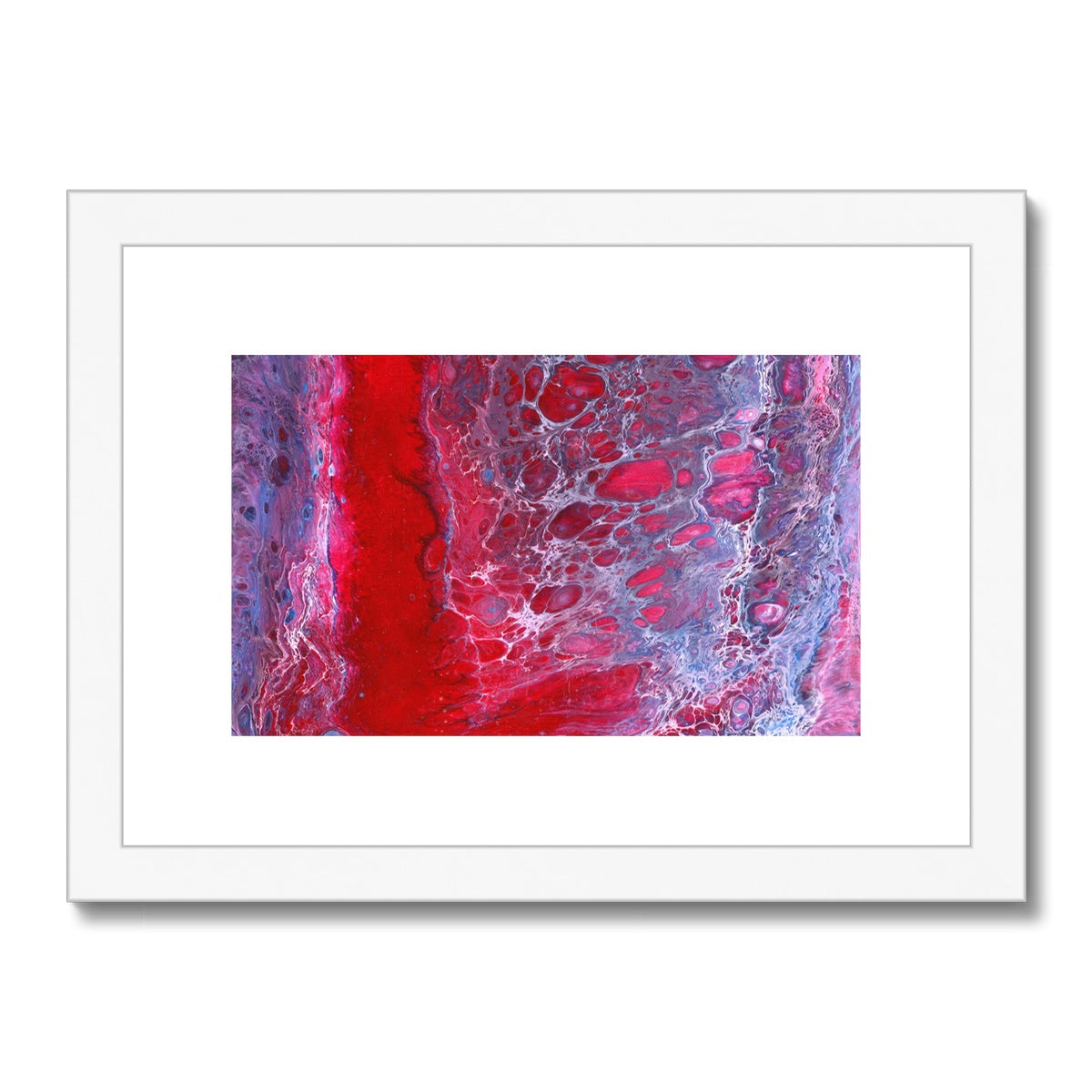 Geode Red 3 - Open Edition Fine Art Print - Framed & Mounted