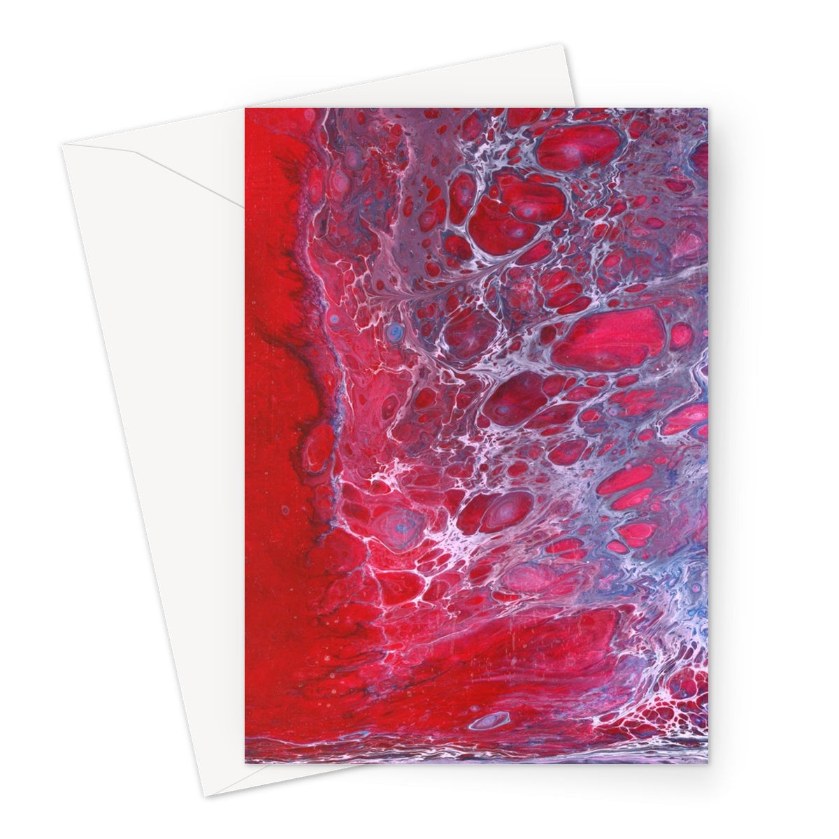 Geode Red 3 - Fine Art Greeting Card