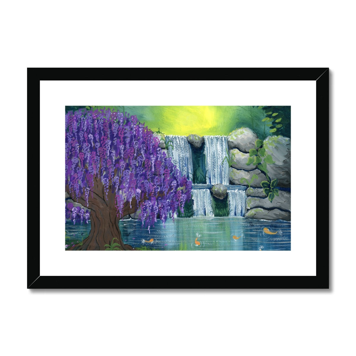 Willow Falls - Open Edition Fine Art Print  -  Framed & Mounted