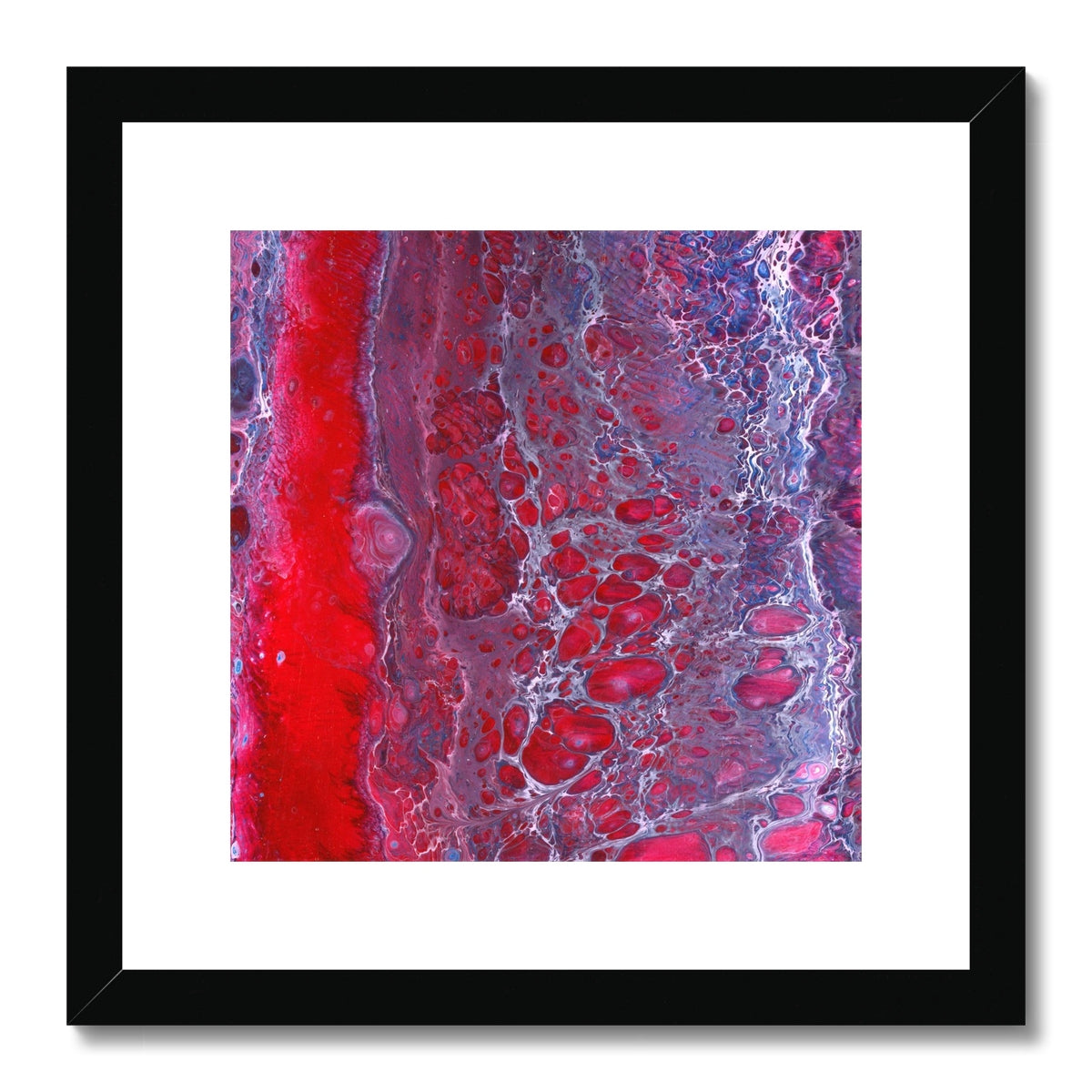 Geode Red 2 - Open Edition Fine Art Print  -  Framed & Mounted