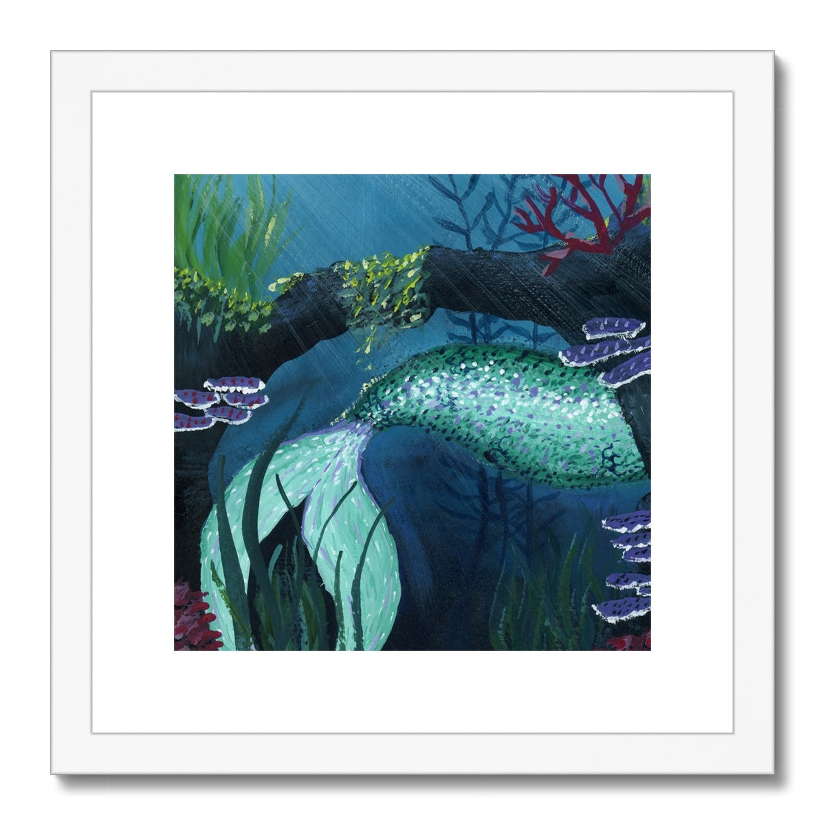 The Elusive Mermaid - Open Edition Fine Art Print  -  Framed & Mounted