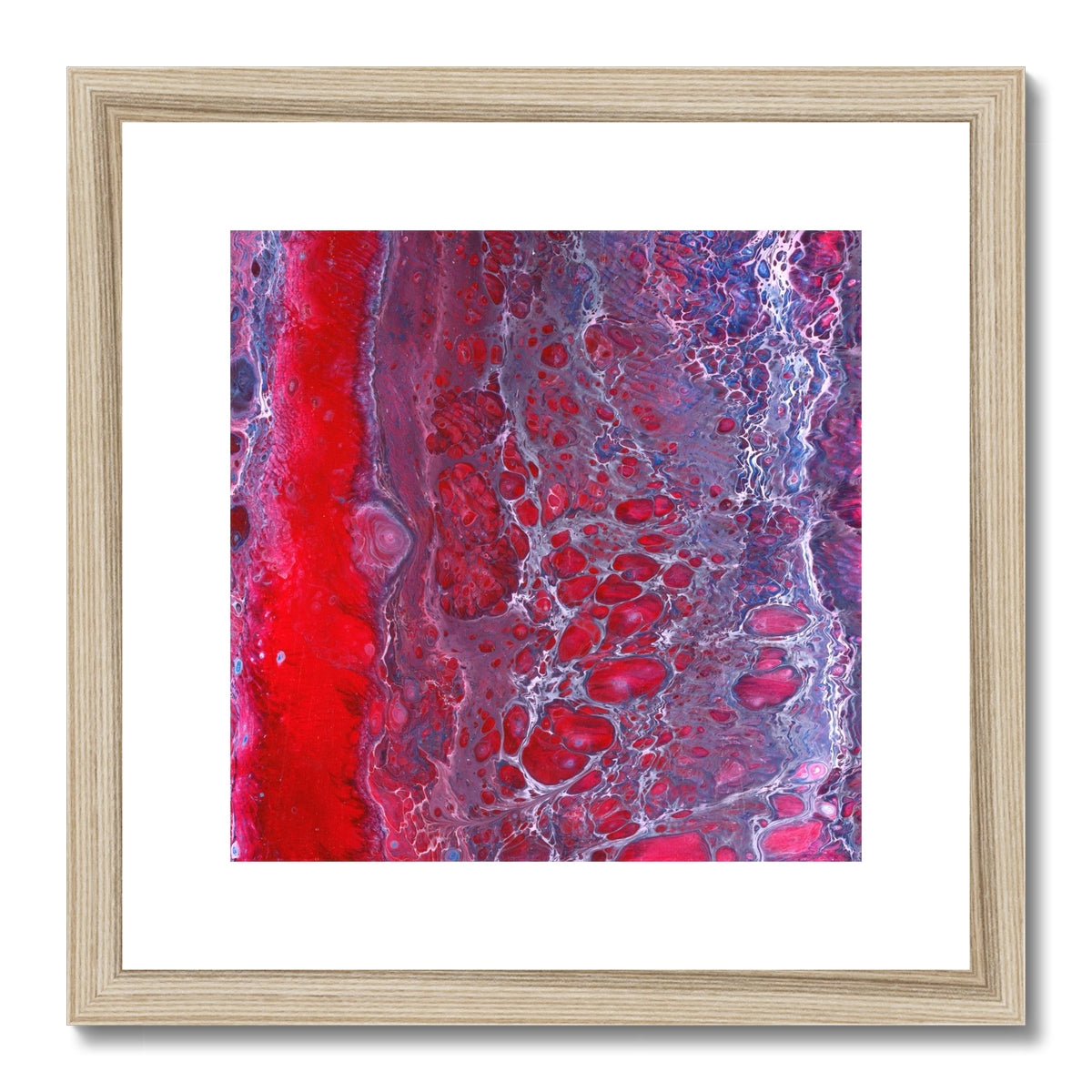 Geode Red 2 - Open Edition Fine Art Print  -  Framed & Mounted