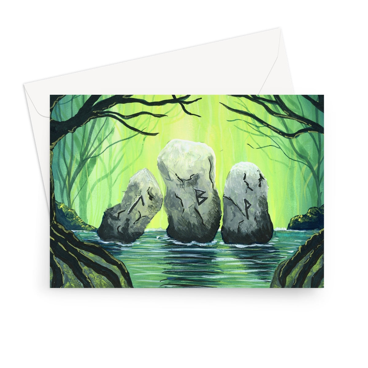 Runes on the Edge - Fine Art Greeting Card