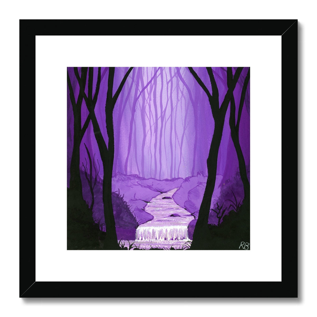 Purple Waters - Open Edition Fine Art Print  -  Framed & Mounted