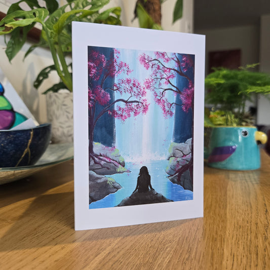 Blossom Falls - Fine Art Greetings Card
