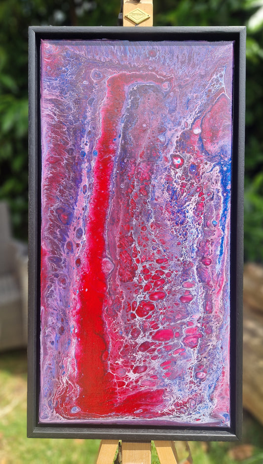 Geode Red - Original Acrylic Pour