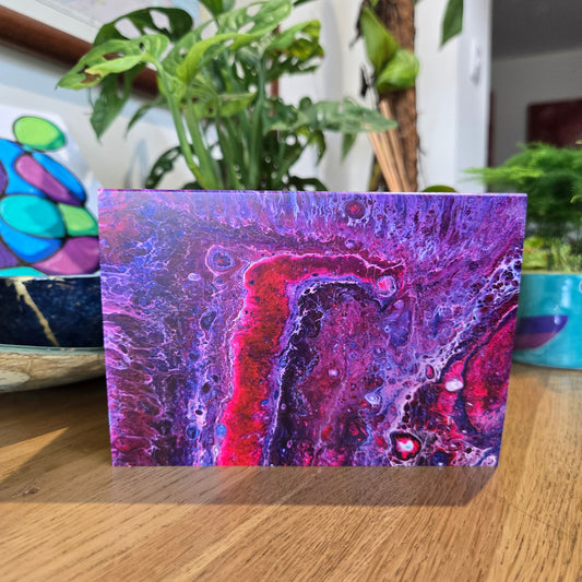 Geode Red 1 - Fine Art Greetings Card