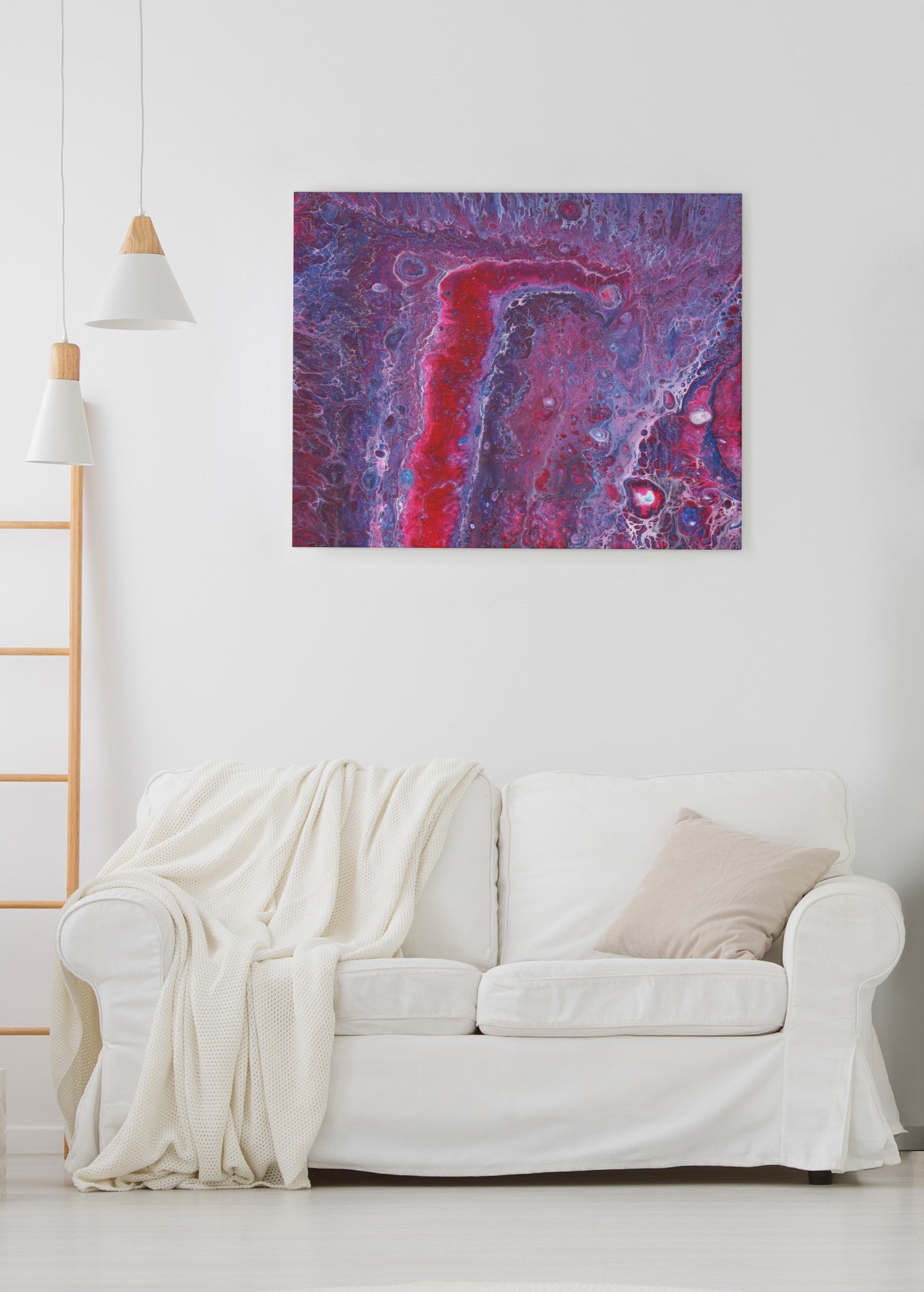 Geode Red 1 - Print on Canvas