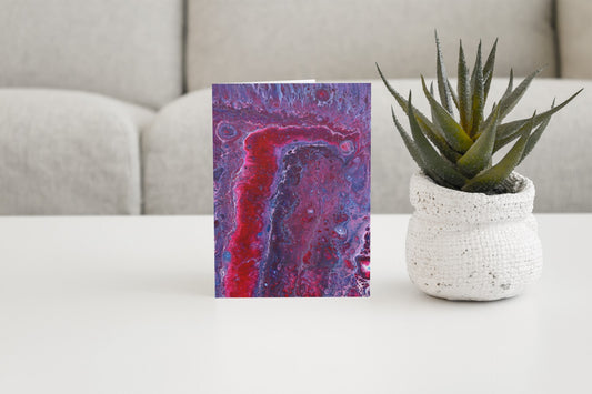 Geode Red 1 - Fine Art Greeting Card