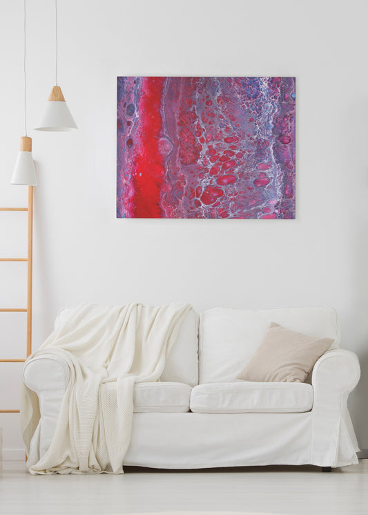 Geode Red 2 - Print on Canvas