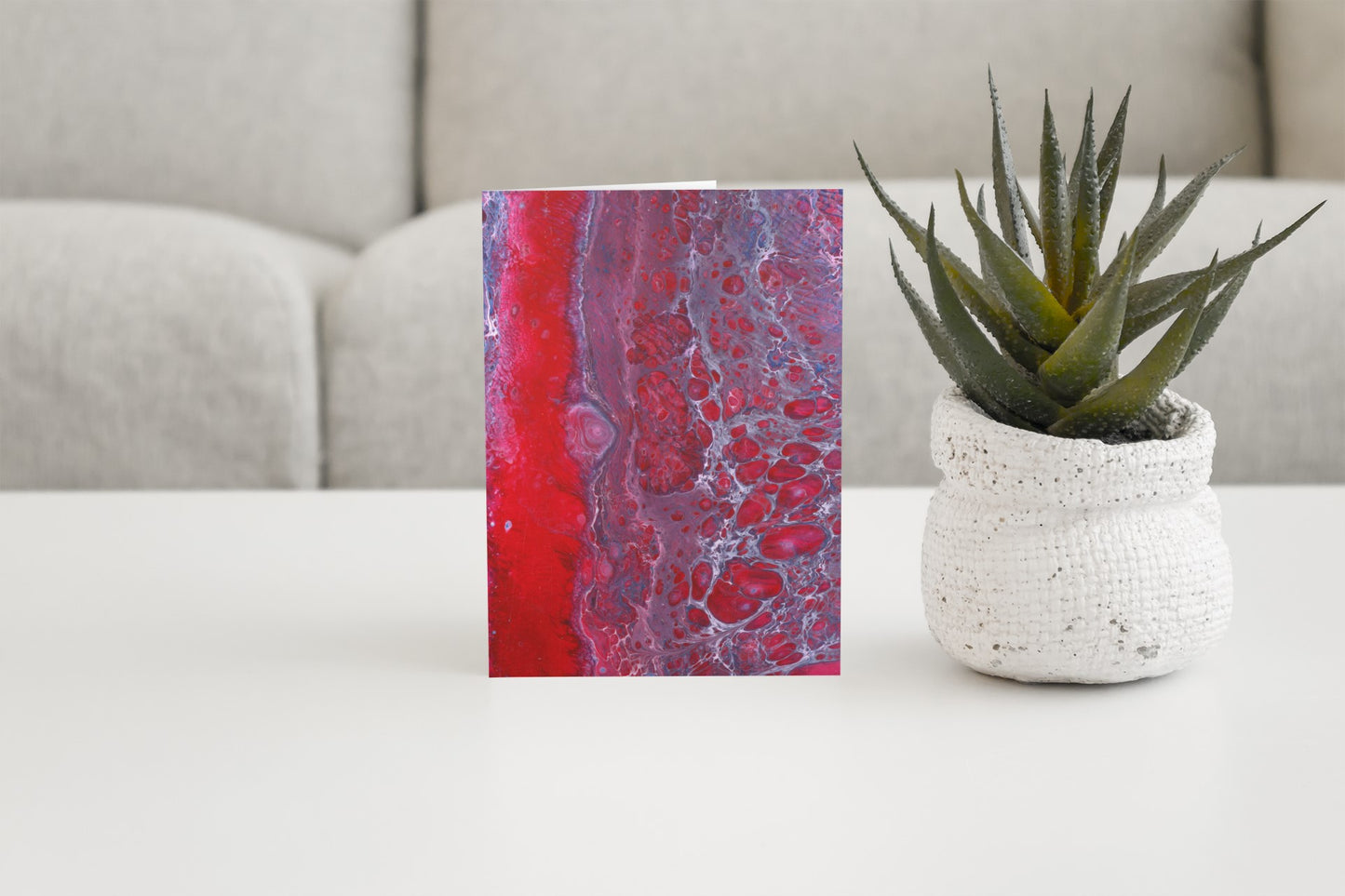 Geode Red 2 - Fine Art Greeting Card