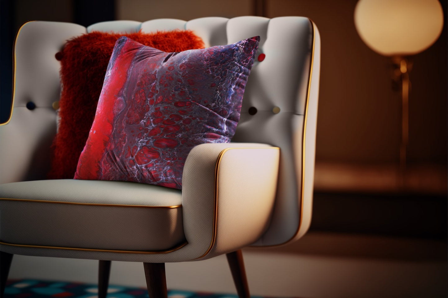 Geode Red 2 - Art on your Sofa