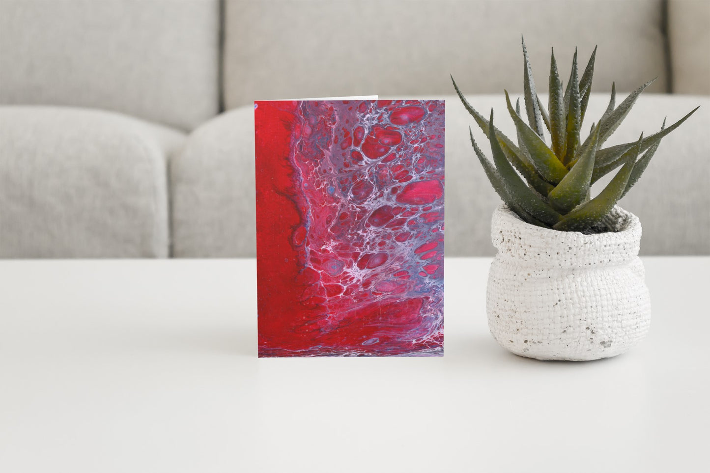 Geode Red 3 - Fine Art Greeting Card