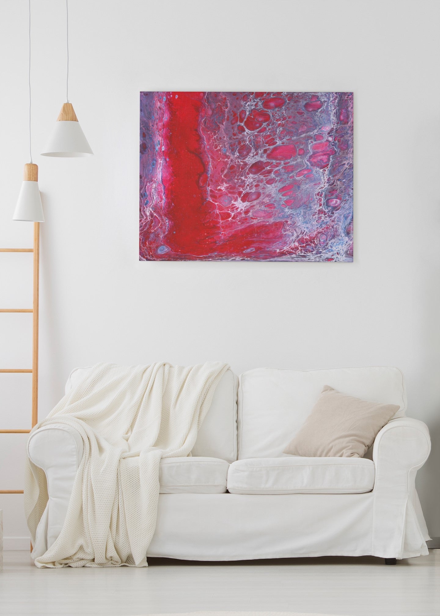 Geode Red 3 - Print on Canvas