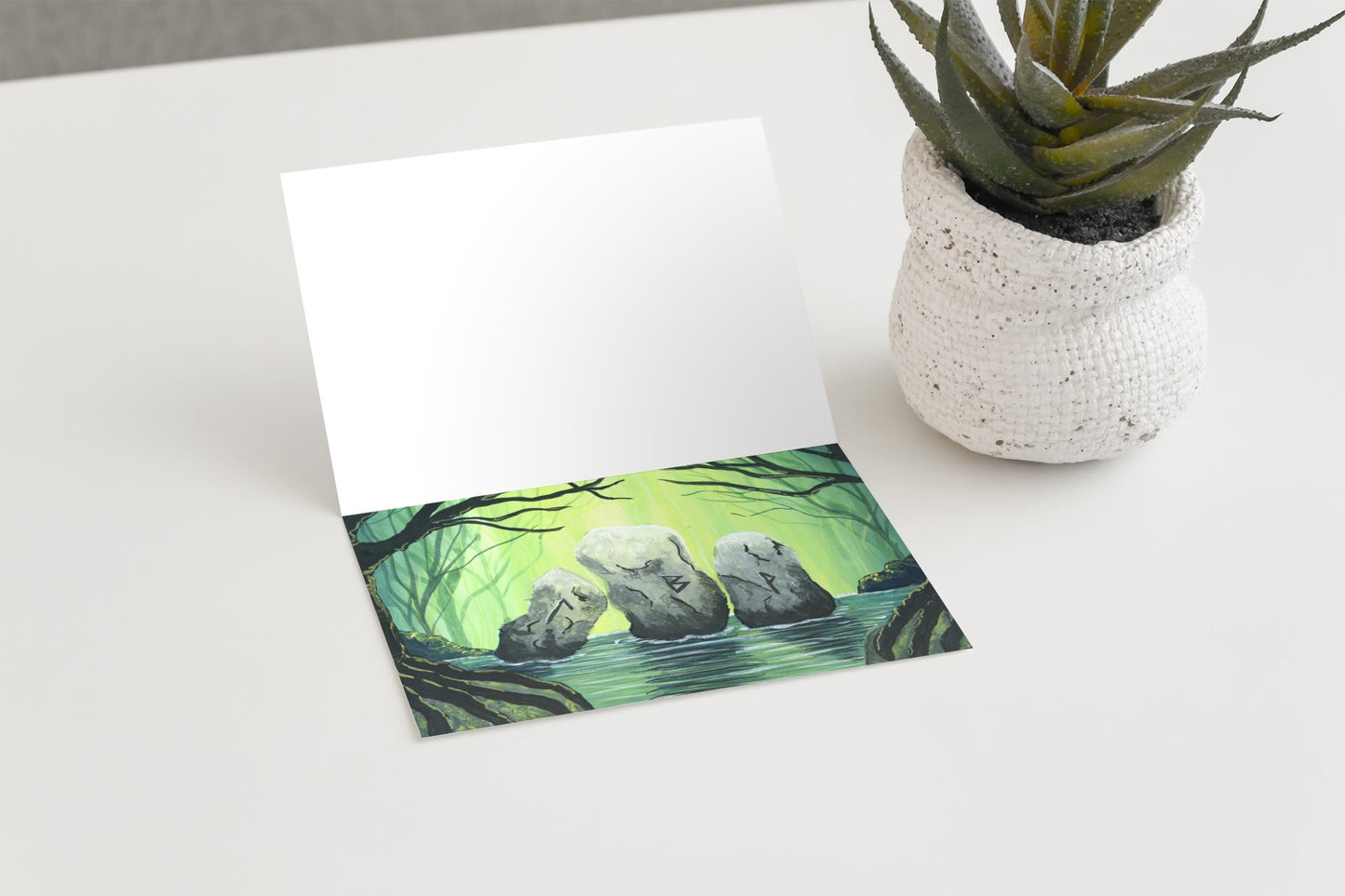 Runes on the Edge - Fine Art Greeting Card