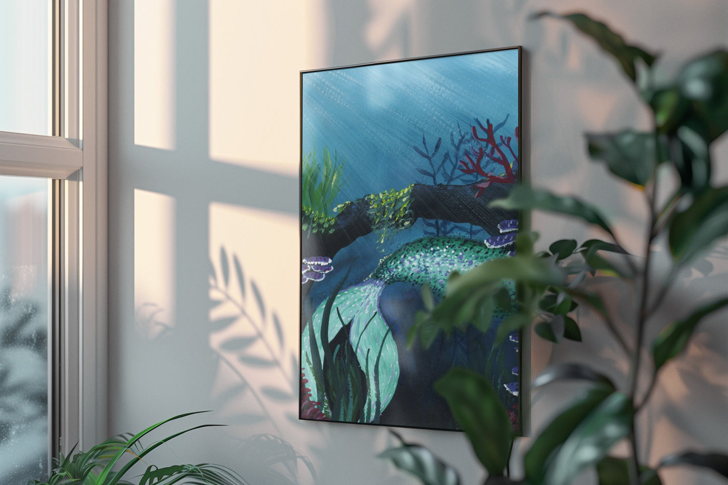 The Elusive Mermaid - Print on Canvas