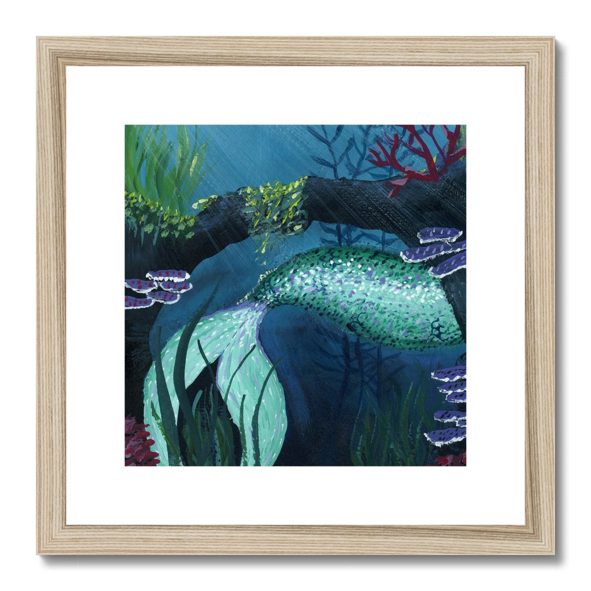 The Elusive Mermaid - Open Edition Fine Art Print  -  Framed & Mounted