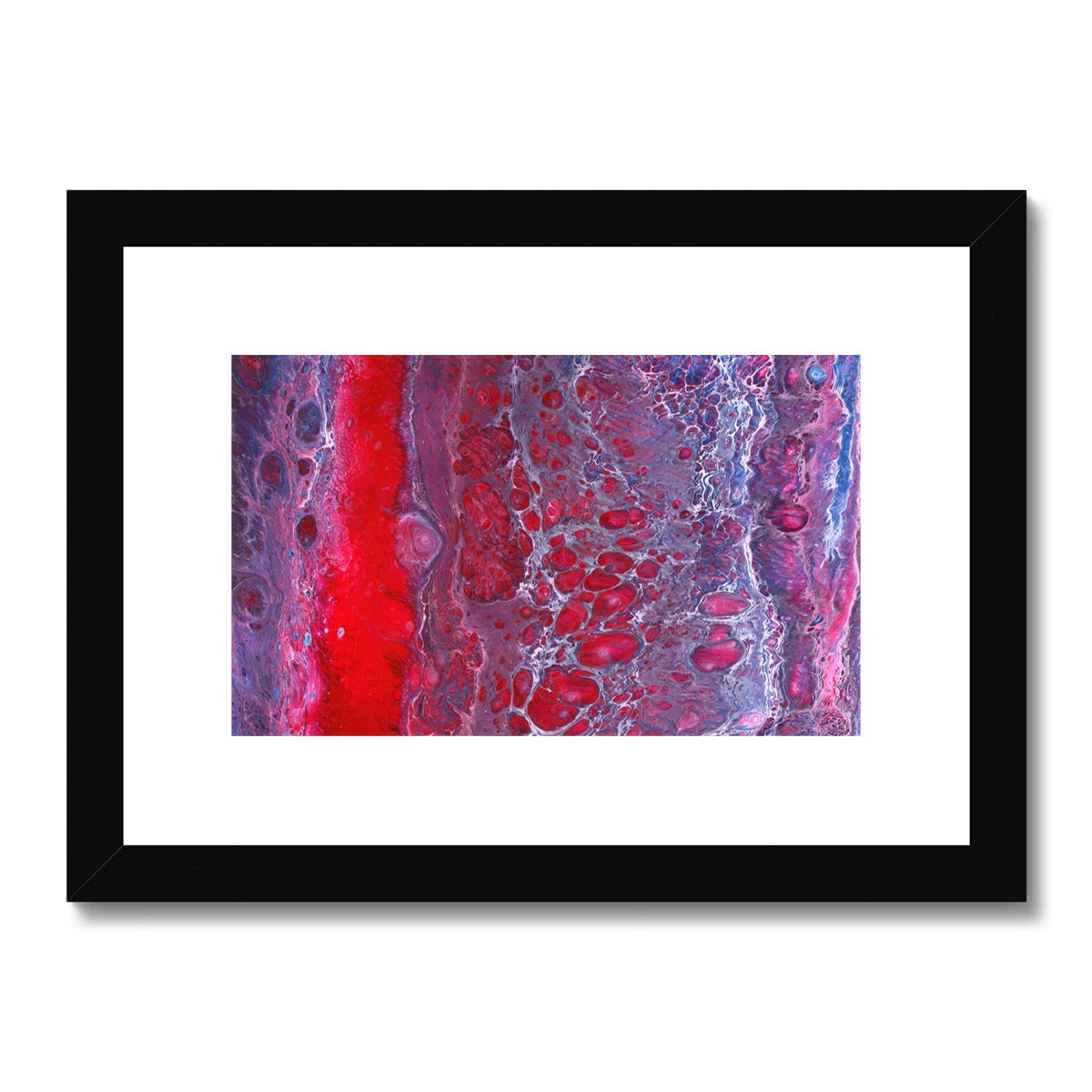 Geode Red 2 - Open Edition Fine Art Print  -  Framed & Mounted