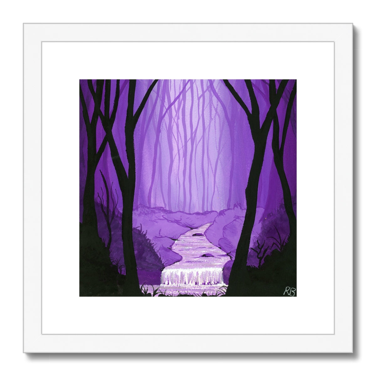 Purple Waters - Open Edition Fine Art Print  -  Framed & Mounted