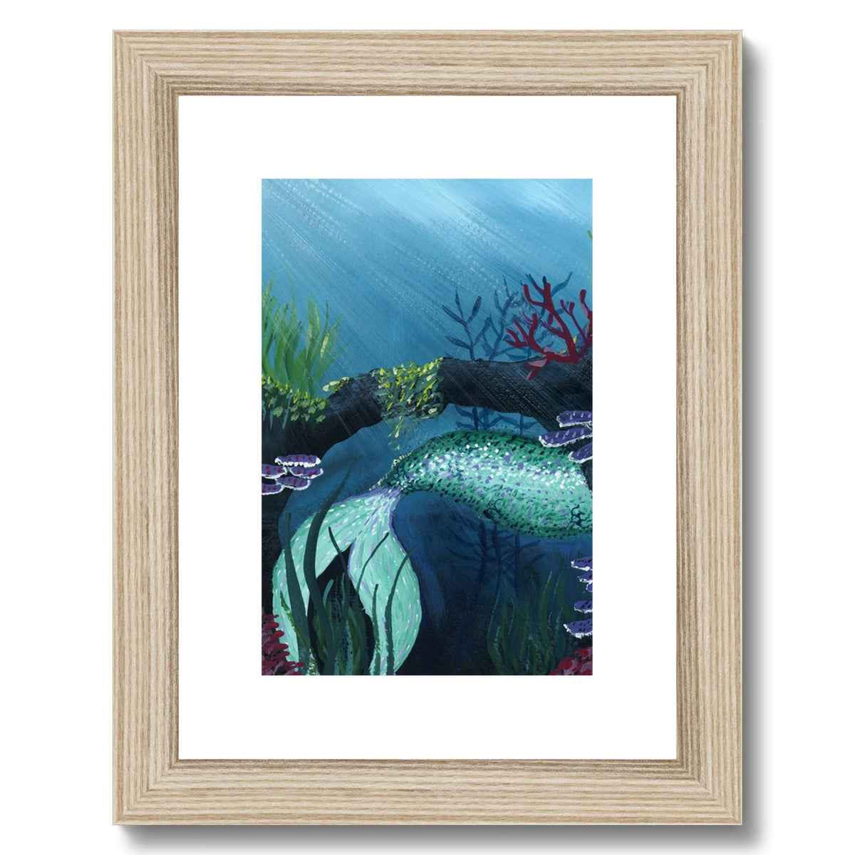 The Elusive Mermaid - Open Edition Fine Art Print  -  Framed & Mounted