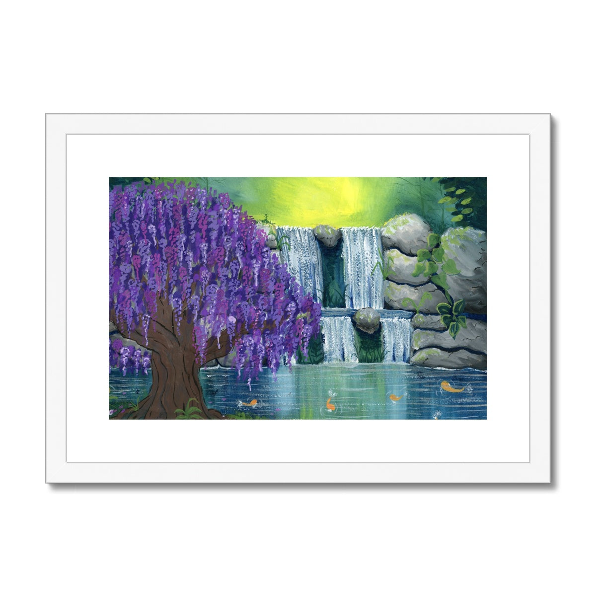 Willow Falls - Open Edition Fine Art Print  -  Framed & Mounted