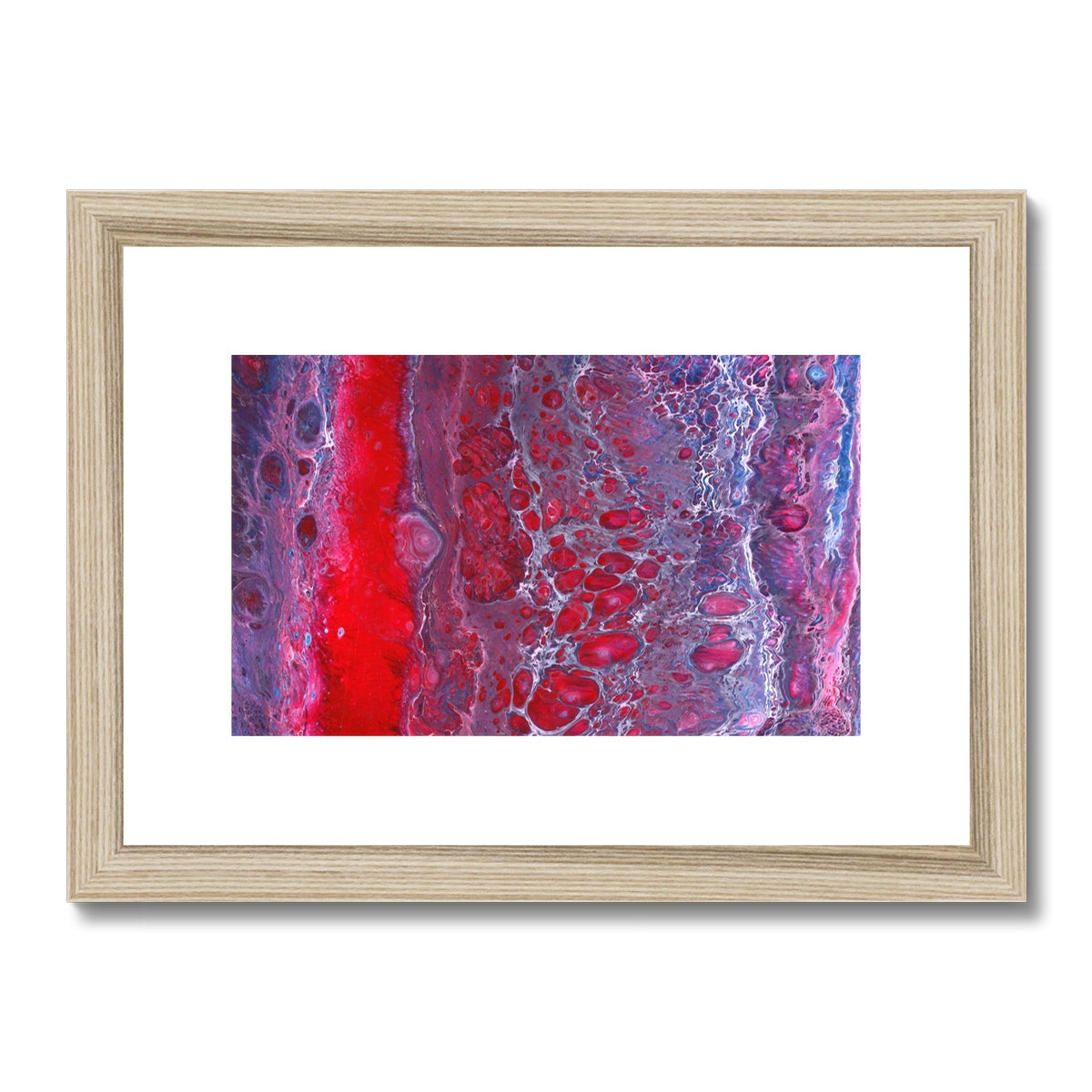 Geode Red 2 - Open Edition Fine Art Print  -  Framed & Mounted